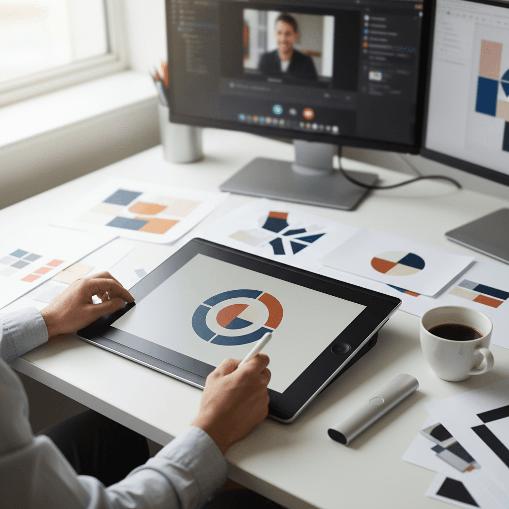 Newsletter design templates on display