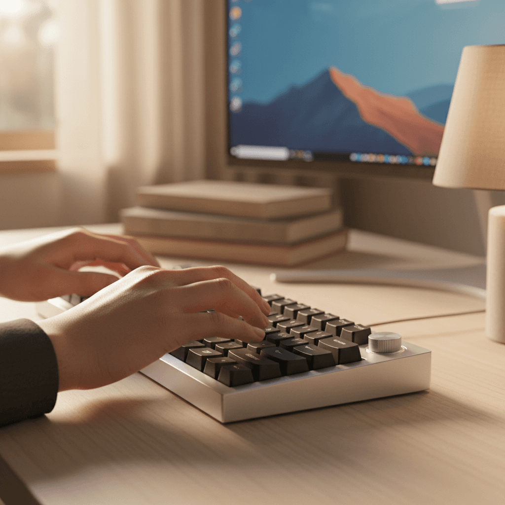 Newsletter writer working on content draft